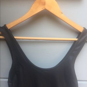 American Apparel Other - Black pleather onesie from American Apparel Large American Apparel Other - Black pleather onesie from American Apparel Large